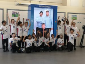 England rugby players deliver training session at Summerhill Academy