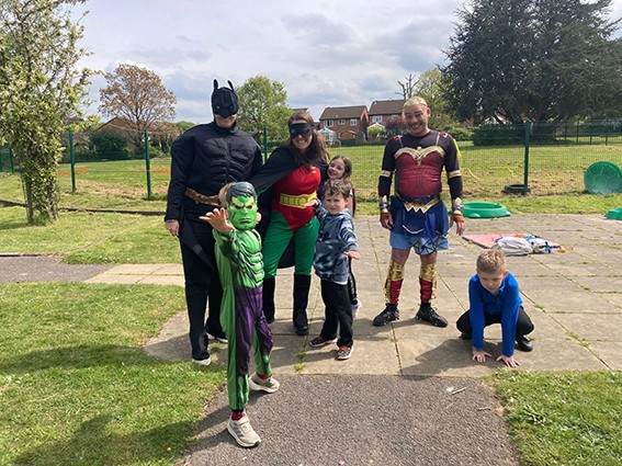 Superheroes unite at Snowdon Village to support undi...